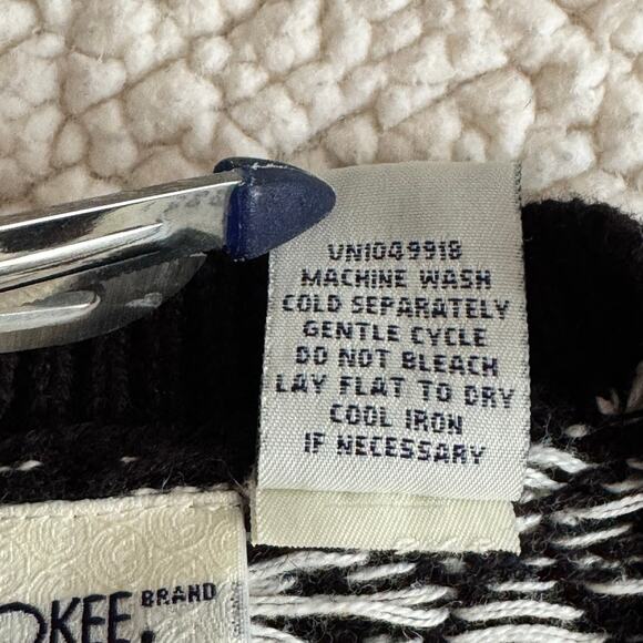 VTG CHEROKEE  Fair Isle CardiganSweater Women’s Knit Button Front Holiday Large - Picture 7 of 7